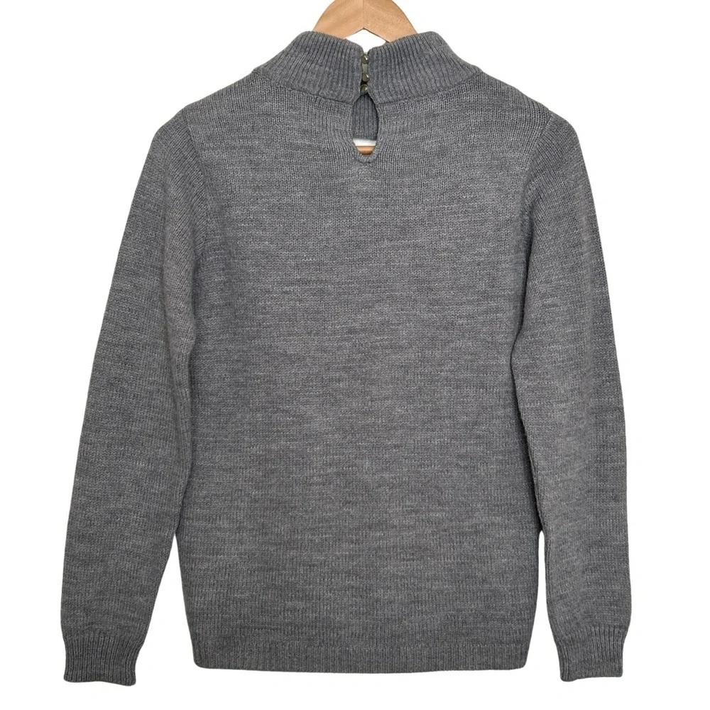 VENUS Cutout Mock Turtleneck Sweater Long Sleeve - S - Gray